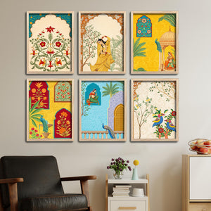 royal-palace-garden-scenes-wall-frame-set-of-six