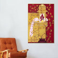 Royal Peacock with Lord Shri Krishna Canvas Wall Painting