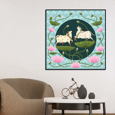 royal-pichwai-cow-canvas-painting-with-lotus-ethnic-wall-art