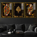 Royal Playing Cards Floating Acrylic Wall Painting Set of 3