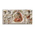 Royal Princess in Palanquin with Cute Birds 3D Canvas Wall Painting