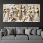 Royal Radha Krishna Raas Leela 3D Canvas Wall Painting