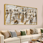 Royal Radha Krishna Raas Leela 3D Canvas Wall Painting