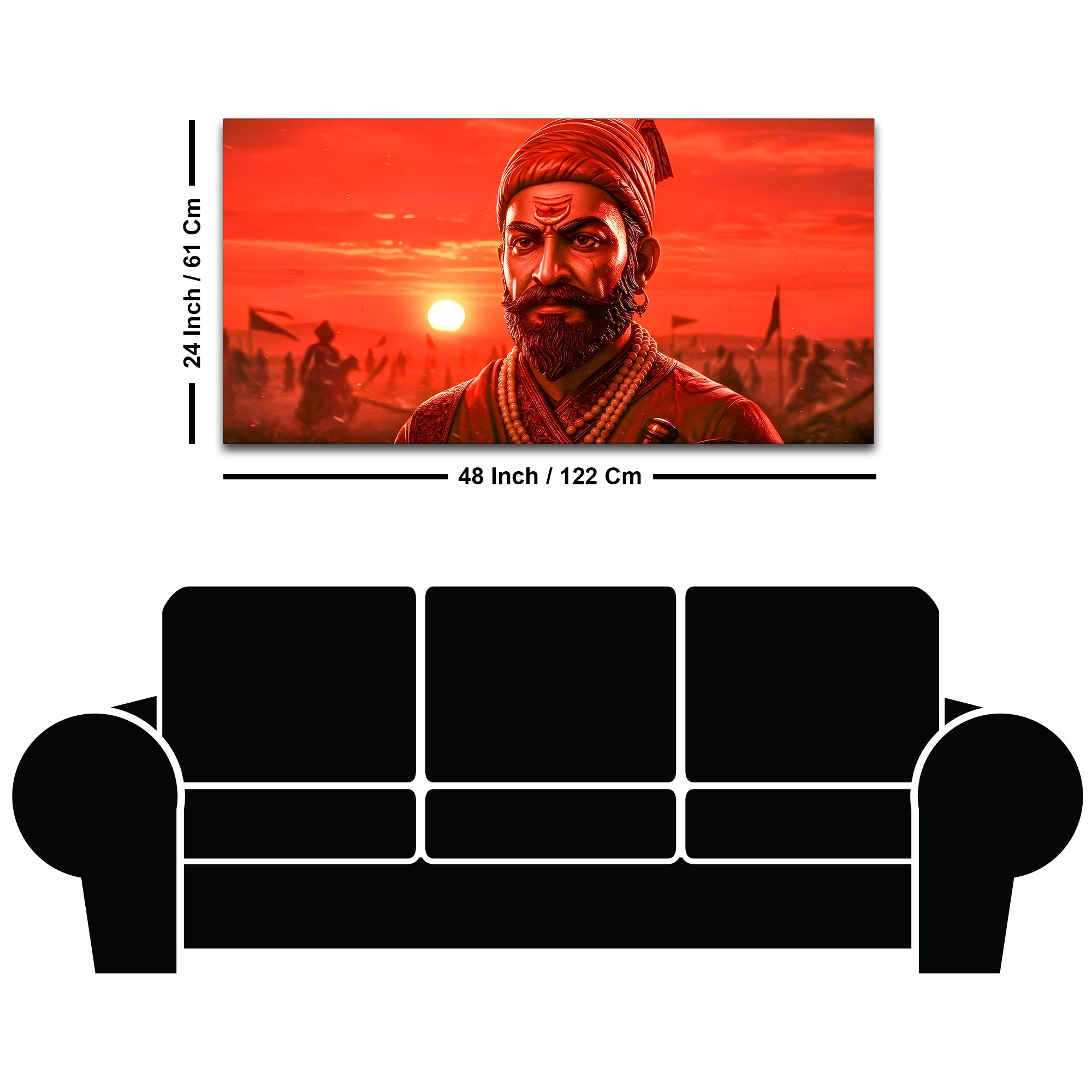 Royal Shivaji Maharaj Indian Wall Art Painting