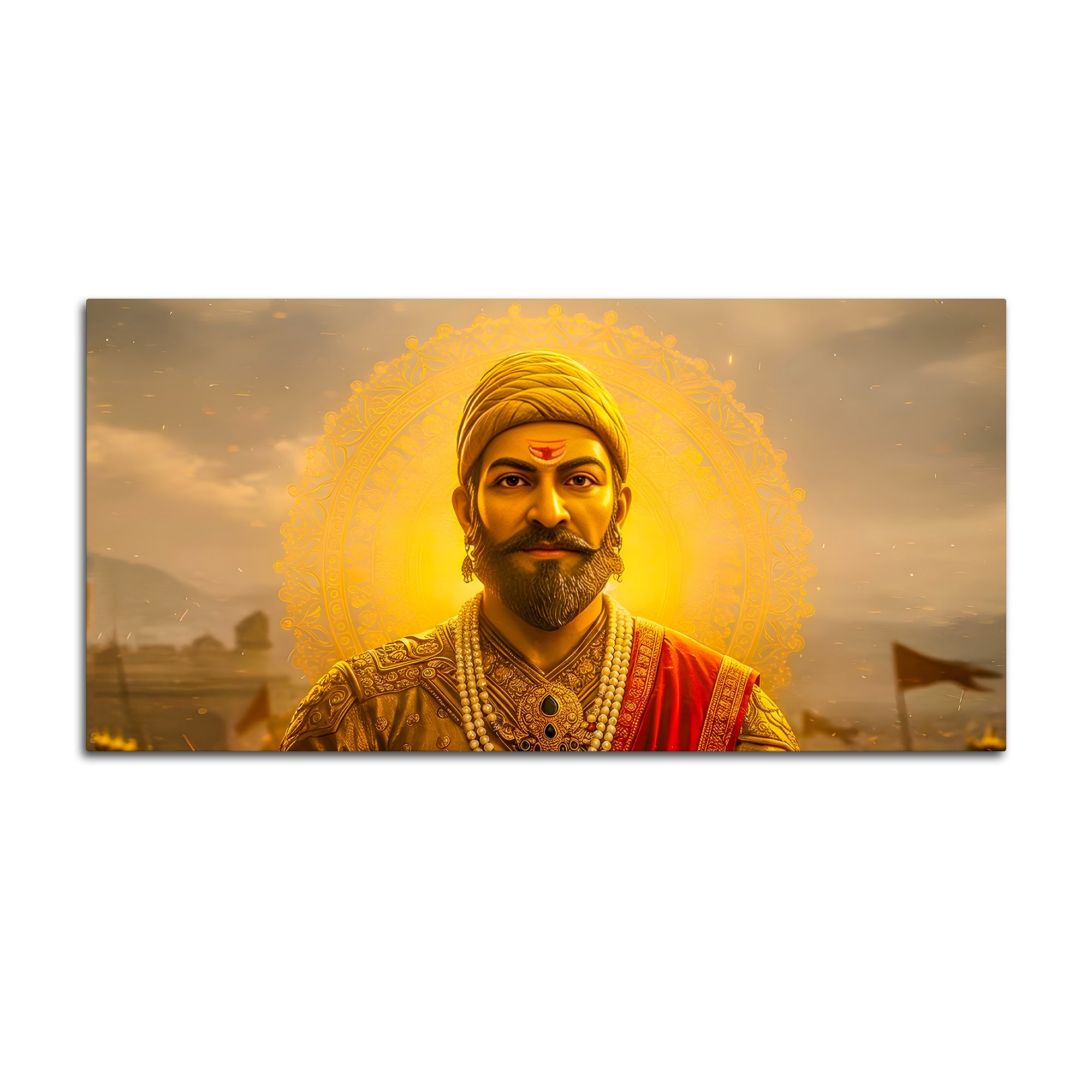 Royal Shivaji Maharaj Warrior Painting for Living Room Décor