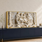 Royal Shri Ram Darbar Divine Blessings 3D Canvas Wall Painting