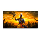 Royal Sikh Guru Warrior Canvas Painting for Living Room