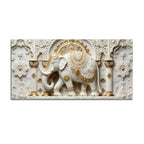 Royal White Elephant in Ornate Palace 3D Canvas Wall Painting
