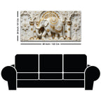 Royal White Elephant in Ornate Palace 3D Canvas Wall Painting
