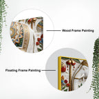 Royal White Elephant with Colorful Mandala 3D Canvas Wall Painting
