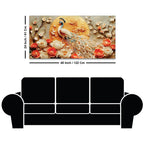 Royal White Peacock Canvas Wall Painting for Modern Home Décor