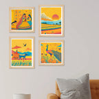 Rural Indian Culture Wall Art Frame Set of 4
