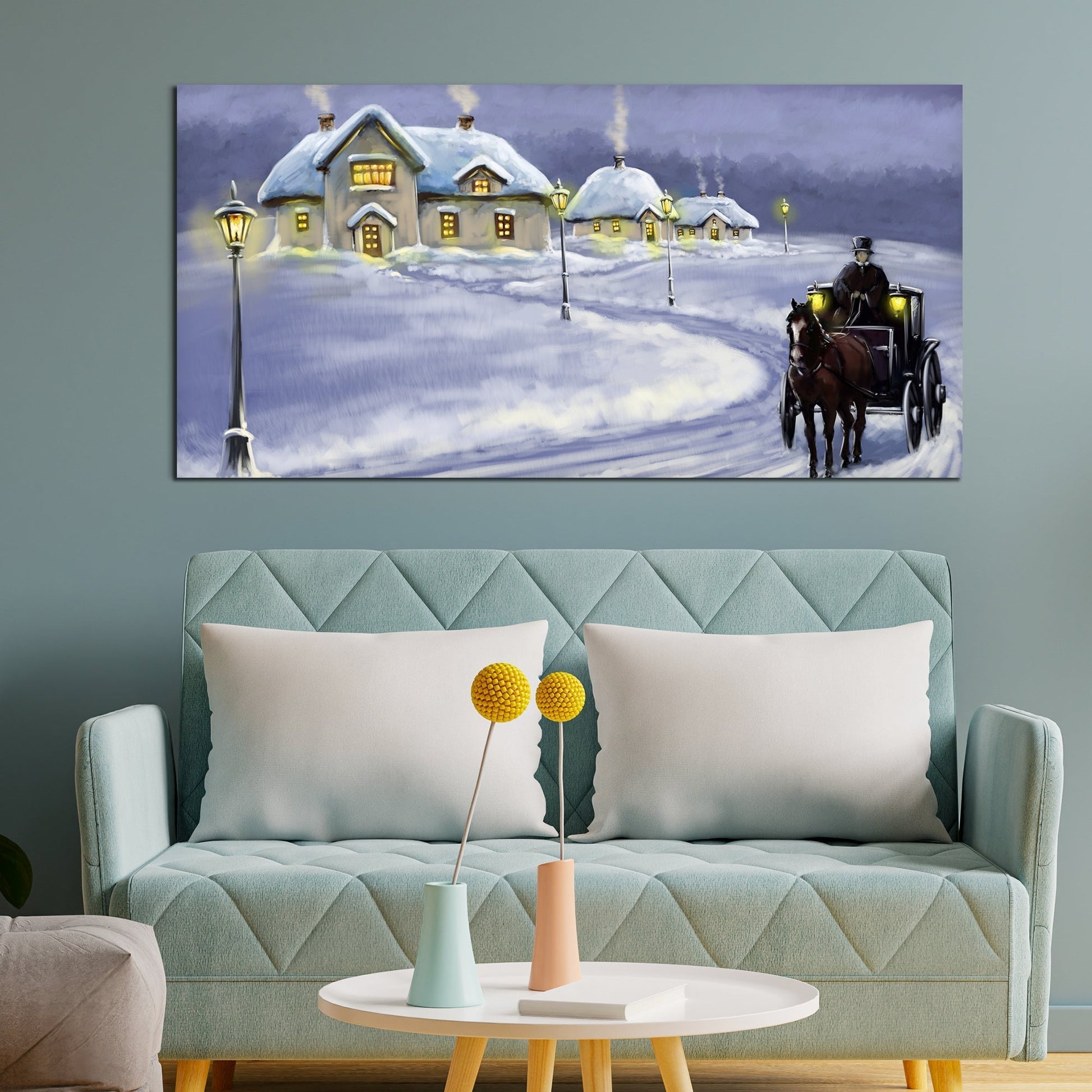 Rural Landscape in Winters Wall Painting