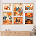 Rustic Desert Wall Art Frame Set of 6