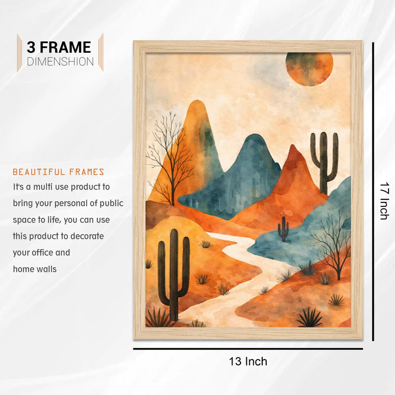 Rustic Desert Wall Art Frame Set of 6