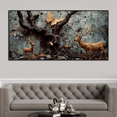 rustic-forest-abstract-canvas-wall-decorative-painting