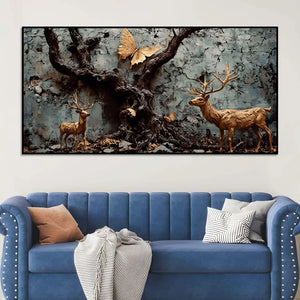 Rustic Forest Abstract Canvas Wall Decorative Painting
