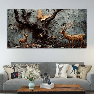 Rustic Forest Abstract Canvas Wall Decorative Painting
