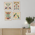 Rustic Indian Wall Art Frame Set of 4