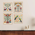 Rustic Indian Wall Art Frame Set of 4