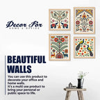 Rustic Indian Wall Art Frame Set of 4