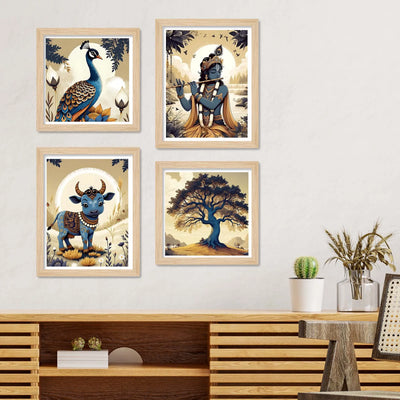Rustic Spiritual Wall Art Frame Set of 4