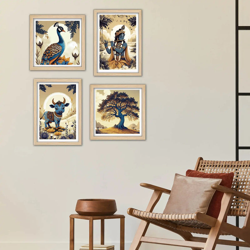 Rustic Spiritual Wall Art Frame Set of 4
