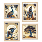 Rustic Spiritual Wall Art Frame Set of 4