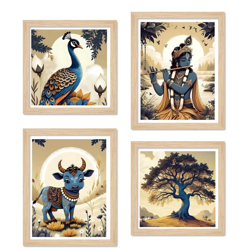 Rustic Spiritual Wall Art Frame Set of 4