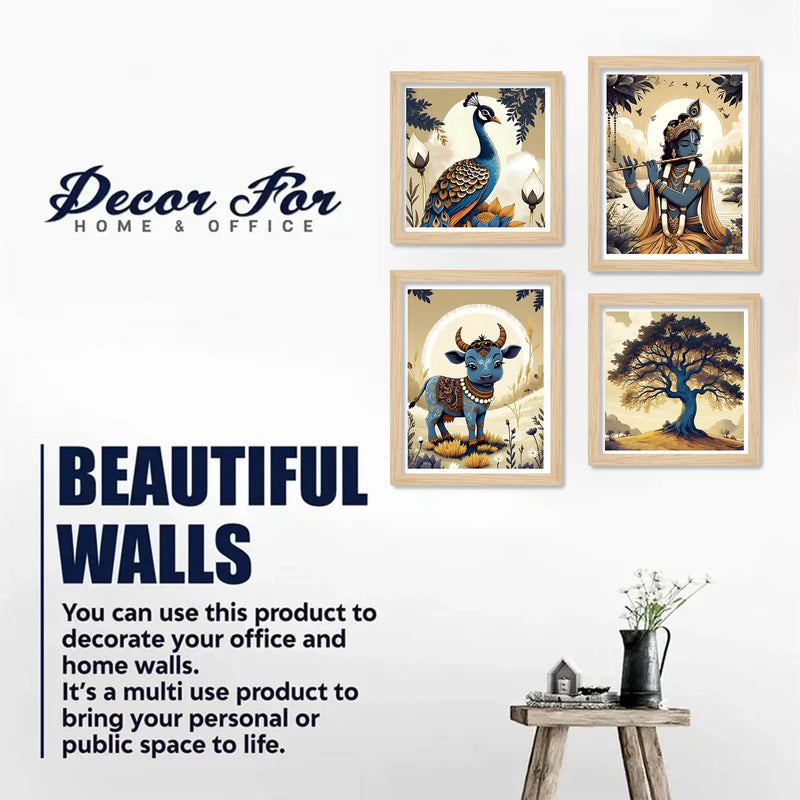 Rustic Spiritual Wall Art Frame Set of 4