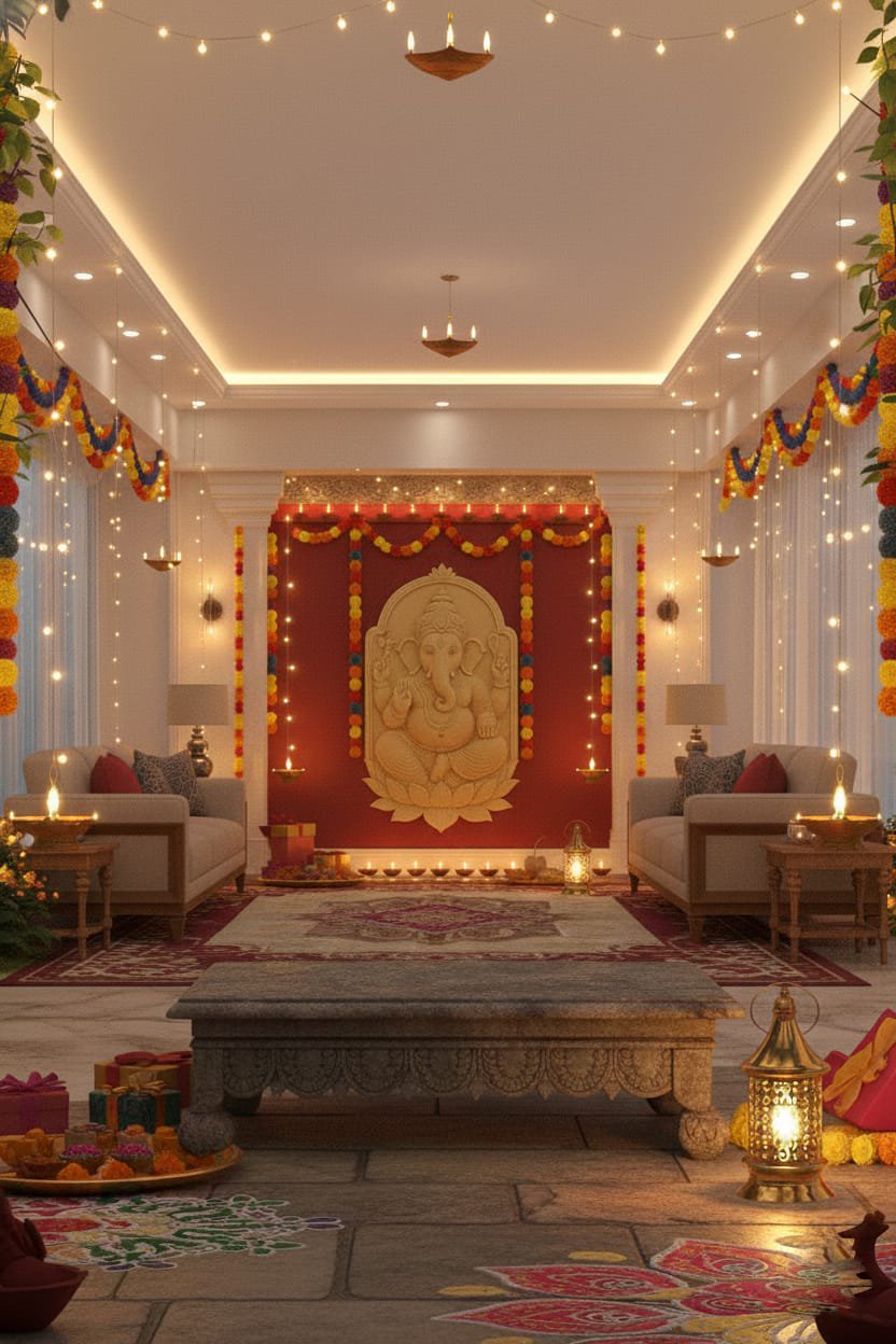 Sacred 3D Lord Ganesha Wall Décor for Home & Office – Premium Spiritual Art