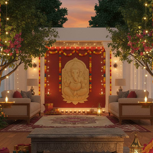 Sacred 3D Lord Ganesha Wall Décor for Home & Office – Premium Spiritual Art