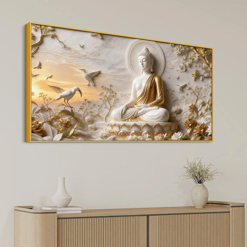 Sacred Buddha Calm and Serenity 3D Canvas Wall Painting