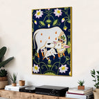 Sacred Cow and Calf Pichwai Painting | Ethnic Wall Art
