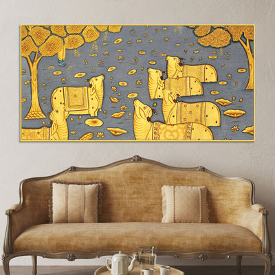 Sacred Cow Pichwai Art Religious Wall Painting