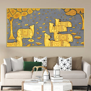 Sacred Cow Pichwai Art Religious Wall Painting