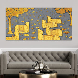 Sacred Cow Pichwai Art Religious Wall Painting