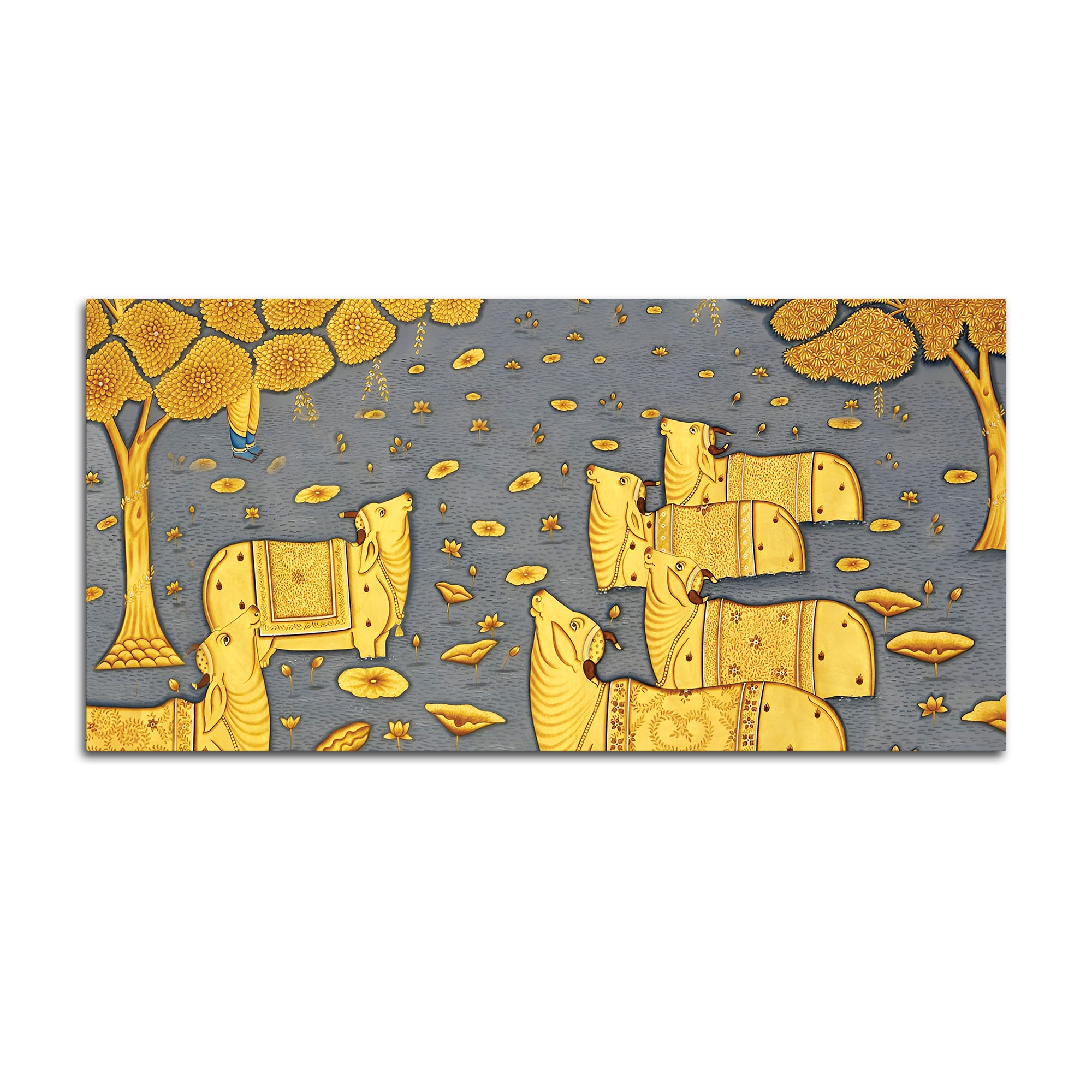 Sacred Cow Pichwai Art Religious Wall Painting