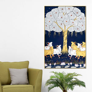 sacred-cow-pichwai-canvas-painting-traditional-indian-wall-decor