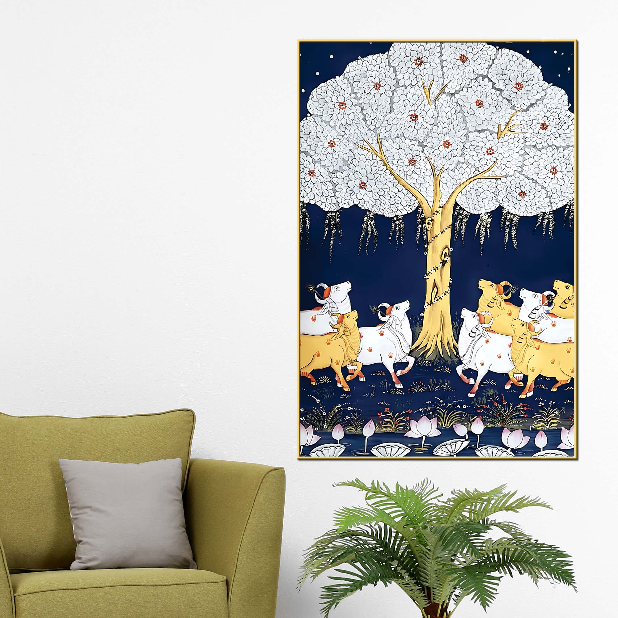 sacred-cow-pichwai-canvas-painting-traditional-indian-wall-decor