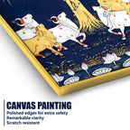 Sacred Cow Pichwai Canvas Painting | Traditional Indian Wall Decor