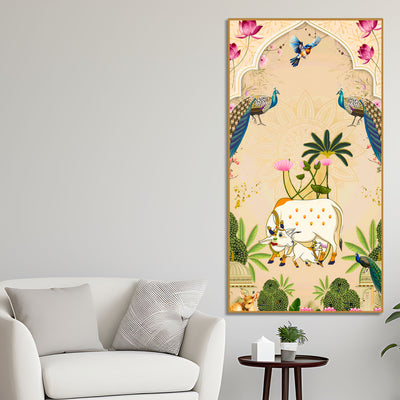 sacred-cow-pichwai-canvas-wall-painting-living-room-wall-decor
