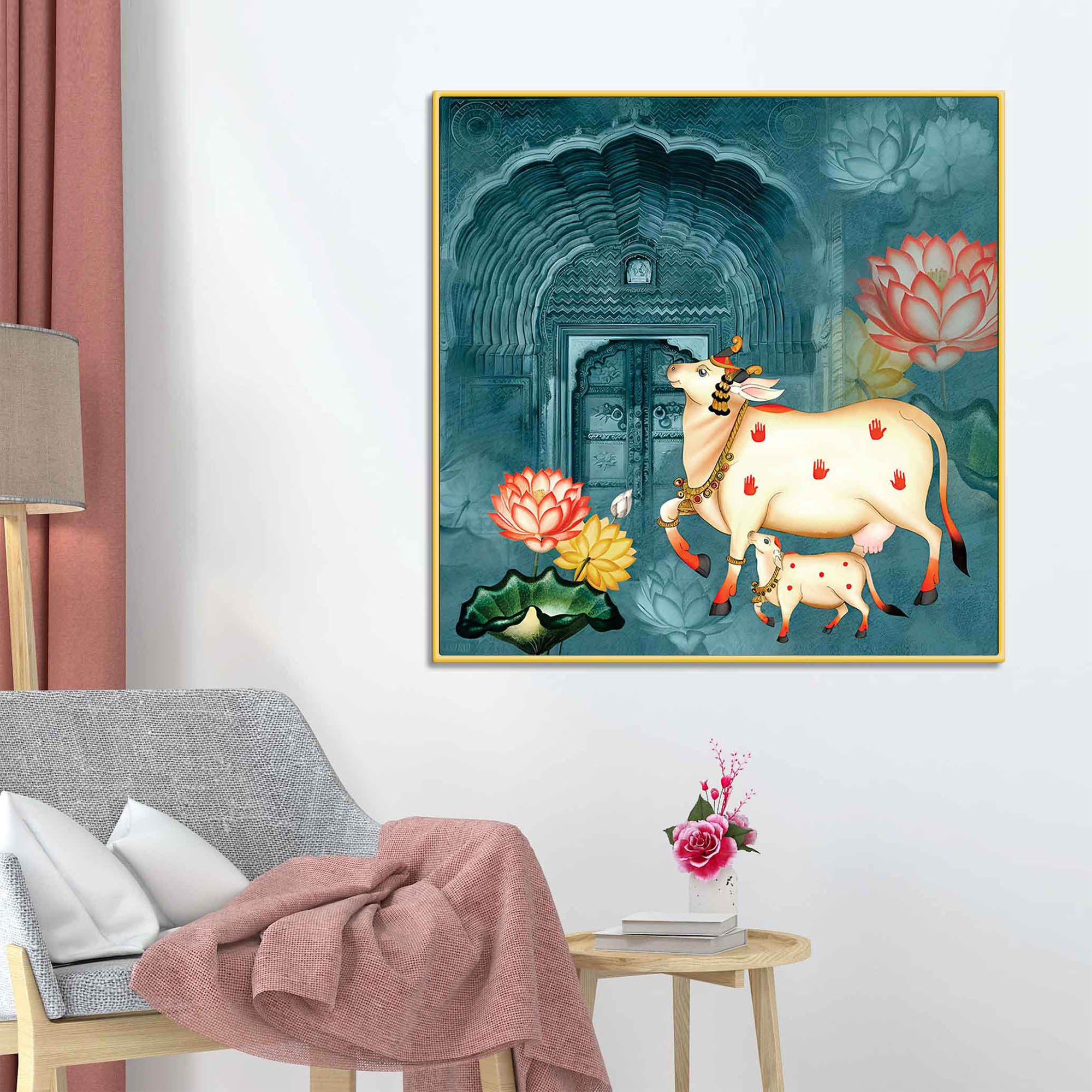 sacred-cow-pichwai-painting-traditional-indian-spiritual-home-decor
