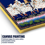 Sacred Cow Procession Under the Tree Pichwai Canvas Wall Painting