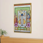 Sacred Darbar of Divine Majesty Shrinath Ji Pichwai Canvas Wall Painting