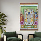 Sacred Darbar of Divine Majesty Shrinath Ji Pichwai Canvas Wall Painting