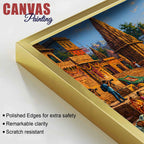 Sacred Ganga Ghats Canvas Wall Art Painting for Home Decoration