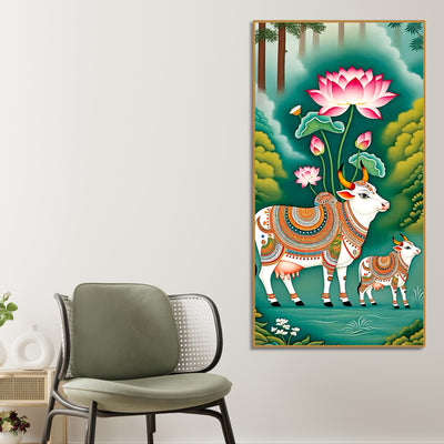 sacred-gau-mata-canvas-wall-painting-indian-art-for-home-decor