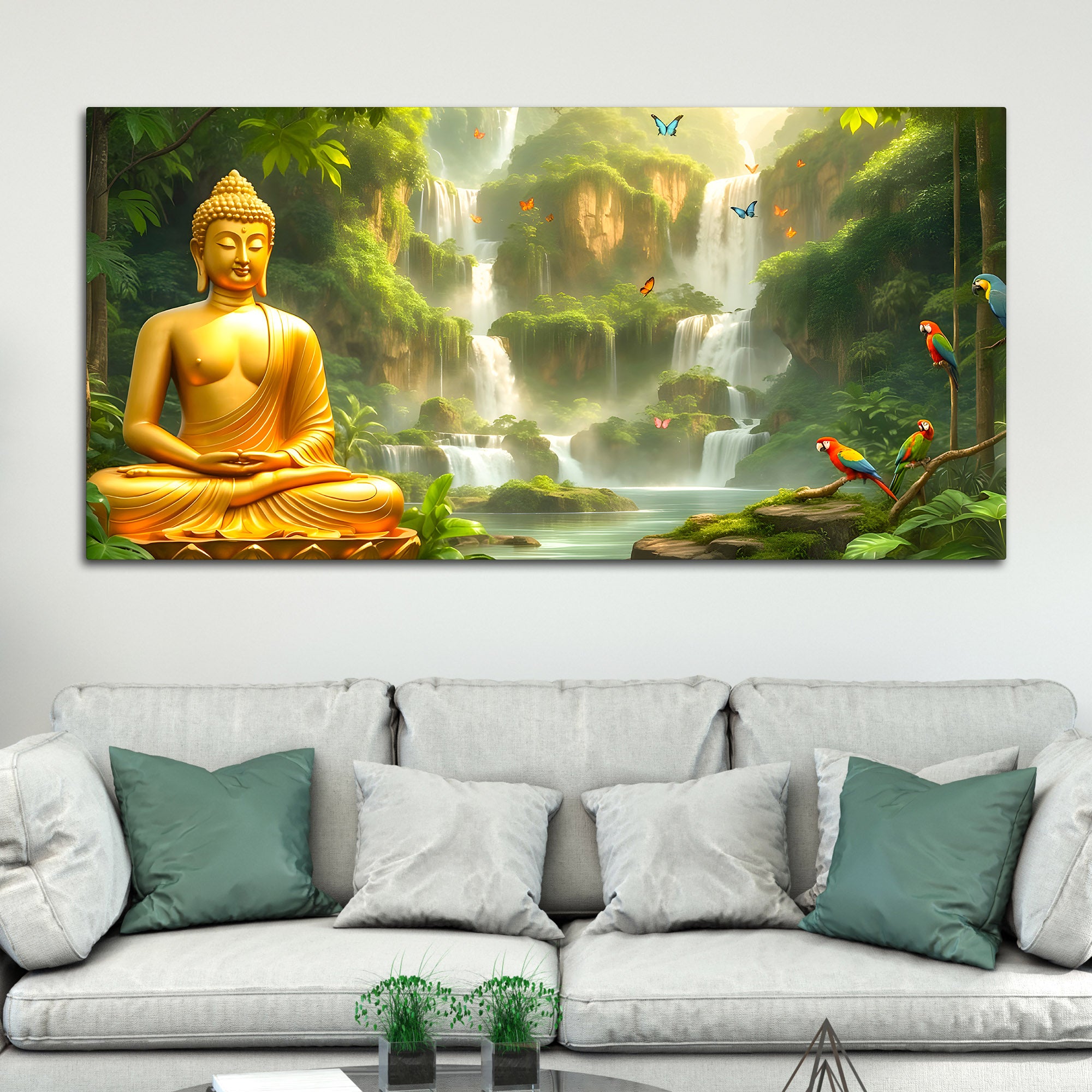 Sacred Gautam Buddha Painting for Modern Home Decoration