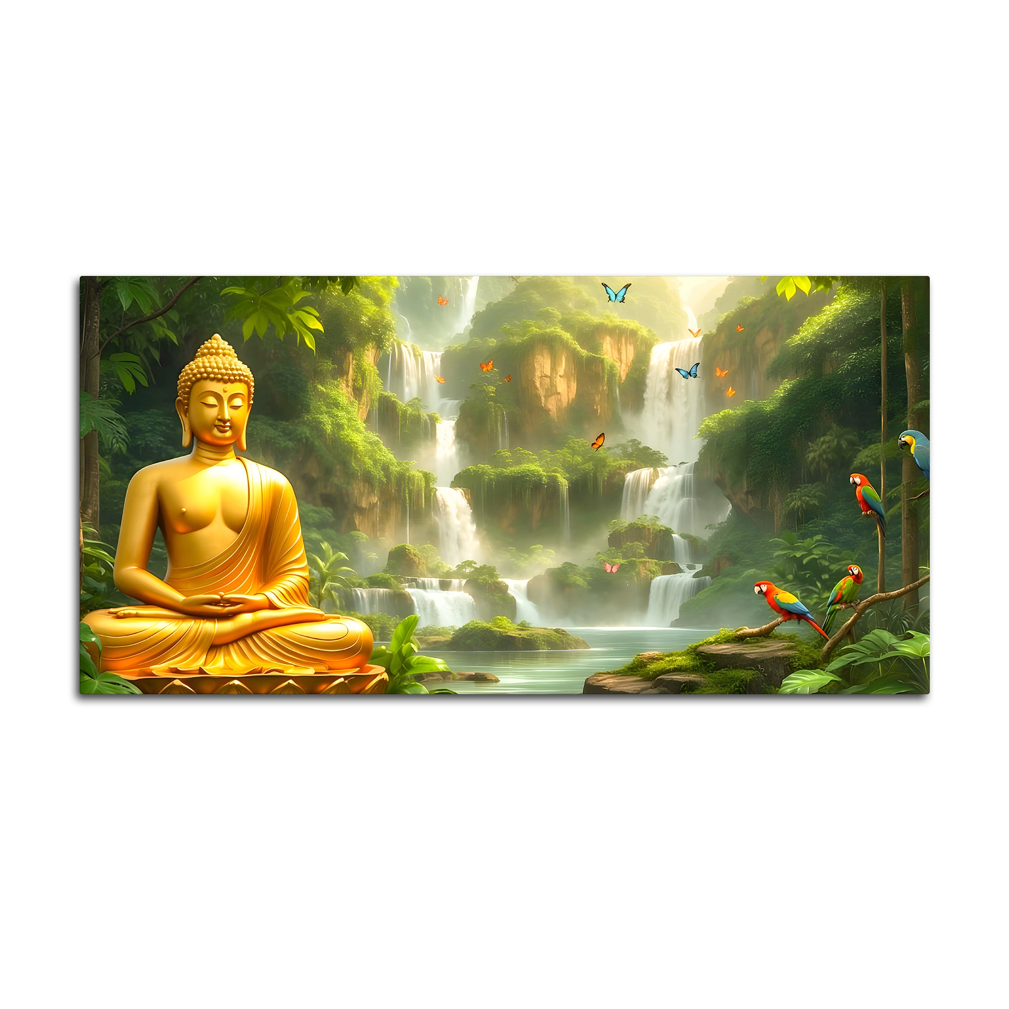 Sacred Gautam Buddha Painting for Modern Home Decoration